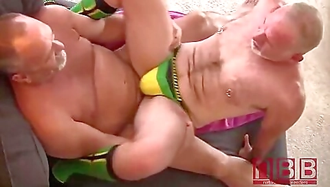 Mature woman with huge boobs and cock